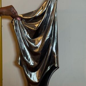 Fashion Nova Metallic Bodysuit